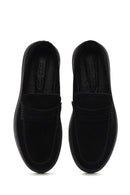 Erkek Siyah Makosen Süet Deri Loafer | Derimod Erkek Siyah Makosen Süet Deri Loafer | Derimod
