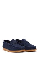 Men's Navy Blue Leather Casual Loafer | Derimod Men's Navy Blue Leather Casual Loafer | Derimod