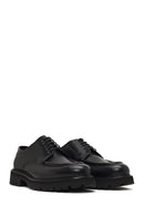 Men's Black Lace-Up Thick-Soled Leather Casual Shoe | Derimod Men's Black Lace-Up Thick-Soled Leather Casual Shoe | Derimod