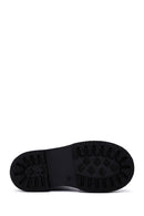 Women's Black Thick Soled Zippered Leather Boots | Derimod Women's Black Thick Soled Zippered Leather Boots | Derimod