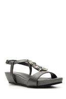 Women's Stone Wedge Sandals | Derimod Women's Stone Wedge Sandals | Derimod