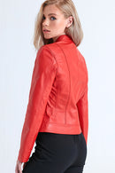Kylie Women's Leather Jacket | Derimod Kylie Women's Leather Jacket | Derimod