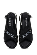 Women's Black Ankle Strap Leather Sandals | Derimod Women's Black Ankle Strap Leather Sandals | Derimod
