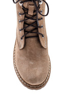 Kadın Bej Süet Deri Postal Bot | Derimod Kadın Bej Süet Deri Postal Bot | Derimod
