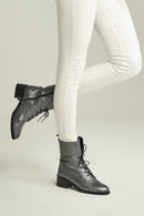 Soft Leather Women's Silver Boots | Derimod Soft Leather Women's Silver Boots | Derimod