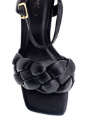 Women's Knitted Detailed Heeled Sandals | Derimod Women's Knitted Detailed Heeled Sandals | Derimod