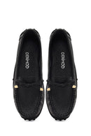 Women's Black Tasselled Leather Loafer | Derimod Women's Black Tasselled Leather Loafer | Derimod