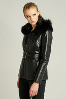 Carmela Women's Leather Jacket | Derimod Carmela Women's Leather Jacket | Derimod