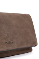 Woman Mink Suede Crossbody Bag | Derimod Woman Mink Suede Crossbody Bag | Derimod