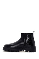 Men's Black Zippered Leather Casual Boots | Derimod Men's Black Zippered Leather Casual Boots | Derimod