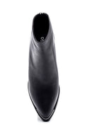 Women's Leather Classic Mid Heel Boots | Derimod Women's Leather Classic Mid Heel Boots | Derimod