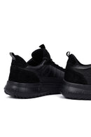 Erkek Siyah Bağcıklı Kalın Tabanlı Deri Sneaker | Derimod Erkek Siyah Bağcıklı Kalın Tabanlı Deri Sneaker | Derimod