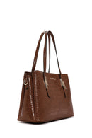 Women's Tan Long Strap Crocodile Handbag | Derimod Women's Tan Long Strap Crocodile Handbag | Derimod