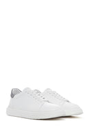 Erkek Beyaz Bağcıklı Deri Sneaker | Derimod Erkek Beyaz Bağcıklı Deri Sneaker | Derimod