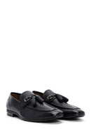 Men's Black Leather Tasseled Classic Loafer | Derimod Men's Black Leather Tasseled Classic Loafer | Derimod
