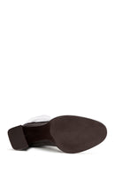 Women's Burgundy Thick Heeled Leather Boots | Derimod Women's Burgundy Thick Heeled Leather Boots | Derimod