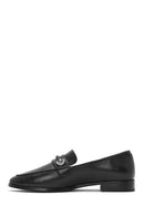 Kadın Siyah Tokalı Deri Maskülen Loafer | Derimod Kadın Siyah Tokalı Deri Maskülen Loafer | Derimod