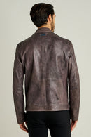 Formula Men's Leather Jacket | Derimod Formula Men's Leather Jacket | Derimod
