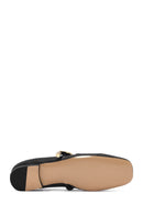 Women's Black Buckle Detailed Leather Ballerinas | Derimod Women's Black Buckle Detailed Leather Ballerinas | Derimod