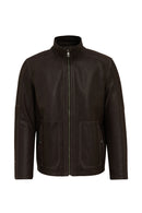 Costa Men's Brown Leather Jacket | Derimod Costa Men's Brown Leather Jacket | Derimod