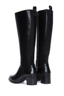 Women's Black Zippered Chunky Heel Boots | Derimod Women's Black Zippered Chunky Heel Boots | Derimod