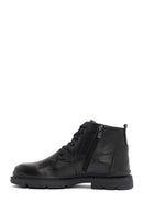 Men's Black Zippered Leather Casual Boots | Derimod Men's Black Zippered Leather Casual Boots | Derimod