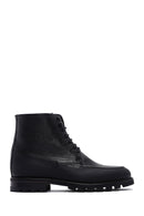 Men's Black Leather Zippered Casual Boots | Derimod Men's Black Leather Zippered Casual Boots | Derimod