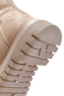 Kadın Bej Fermuarlı Süet Bot | Derimod Kadın Bej Fermuarlı Süet Bot | Derimod