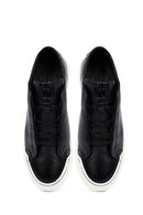 Men's Black Lace Up Leather Sneakers | Derimod Men's Black Lace Up Leather Sneakers | Derimod