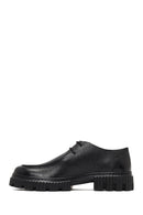 Men's Black Lace-Up Thick-Soled Leather Casual Shoe | Derimod Men's Black Lace-Up Thick-Soled Leather Casual Shoe | Derimod