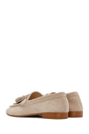 Women's Beige Suede Leather Masculine Loafer | Derimod Women's Beige Suede Leather Masculine Loafer | Derimod