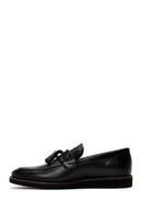 Erkek Siyah Deri Baskılı Casual Loafer | Derimod Erkek Siyah Deri Baskılı Casual Loafer | Derimod