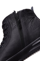 Men's Black Leather High Top Sneaker | Derimod Men's Black Leather High Top Sneaker | Derimod