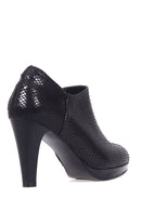 Women's Crocodile Patterned Bootie | Derimod Women's Crocodile Patterned Bootie | Derimod