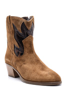 Women's Suede Leather Cowboy Boots | Derimod Women's Suede Leather Cowboy Boots | Derimod