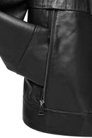 Luisa Women's Black Leather Jacket | Derimod Luisa Women's Black Leather Jacket | Derimod