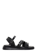 Women's Black Ankle Strap Leather Sandals | Derimod Women's Black Ankle Strap Leather Sandals | Derimod