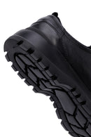 Men's Black Lace-Up Thick-Soled Leather Casual Shoes | Derimod Men's Black Lace-Up Thick-Soled Leather Casual Shoes | Derimod