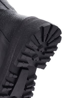 Women's Black Zippered Leather Boots | Derimod Women's Black Zippered Leather Boots | Derimod