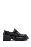 Kadın Siyah Kalın Tabanlı Deri Maskülen Loafer | Derimod Kadın Siyah Kalın Tabanlı Deri Maskülen Loafer | Derimod