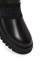 Harley Davidson Woman Black Nefud Thick-Soled Leather Chelsea Boots | Derimod Harley Davidson Woman Black Nefud Thick-Soled Leather Chelsea Boots | Derimod