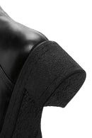 Kadın Siyah Deri Fermuarlı Bot | Derimod Kadın Siyah Deri Fermuarlı Bot | Derimod