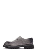 Men's Gray Lace-up Suede Leather Casual Shoes | Derimod Men's Gray Lace-up Suede Leather Casual Shoes | Derimod