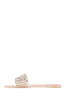 Women's Beige Stone Jelly Slippers | Derimod Women's Beige Stone Jelly Slippers | Derimod