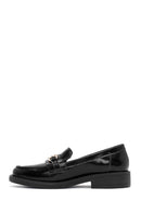 Women's Black Buckle Detailed Leather Masculine Loafer | Derimod Women's Black Buckle Detailed Leather Masculine Loafer | Derimod
