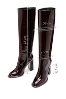 Women's Burgundy Thick Heeled Leather Boots | Derimod Women's Burgundy Thick Heeled Leather Boots | Derimod