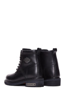 Harley Davidson Men's Black Leather Gibson Boots | Derimod Harley Davidson Men's Black Leather Gibson Boots | Derimod