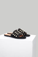 Women's Pearl Detailed Slippers | Derimod Women's Pearl Detailed Slippers | Derimod