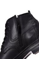 Men's Black Leather Zippered Casual Boots | Derimod Men's Black Leather Zippered Casual Boots | Derimod