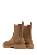 Women's Mink Suede Leather Chelsea Boot | Derimod Women's Mink Suede Leather Chelsea Boot | Derimod